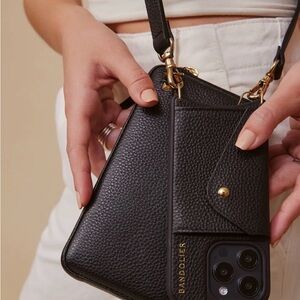 Bandolier Black Crossbody Phone Case for iPhone 13 + Expanded Pouch
